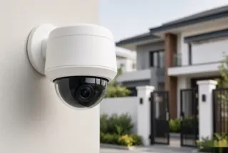 Security camera for automated property monitoring